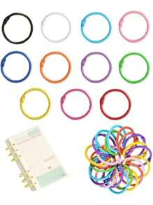 Colorful Metal Loose Leaf Rings - Variety Of Bright Colors, With Keychain Function, Suitable For Albums, Stationery, Keys And Other Loose Leaf Rings - 1.18 Inch Iron Openable Rings, Glossy Surface, Stationery Organization | Multicolor Office Supplies | Smooth-Faced Rings, File Organization For Office, School And Home, Index Card Binder Rings, Notebook Loose Leaf, Binder Rings, Scrapbook Rings, School Supplies, School Supplies,Back To School