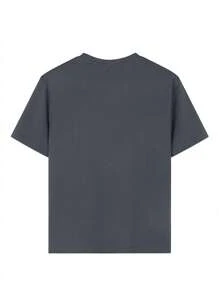 1 pieza Camiseta de manga corta y cuello redondo con estampado de letras informal para niñas, conjunto de verano estudiantil y juvenil - Camiseta gráfica en inglés que inspira creatividad y expresión propia