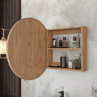 Bathroom Vanity Cabinet Mirror Cabinet Medicine Cabinet Wall-Mounted Mirror With Storage Box, Minimalist All-In-One Shelf, Bathroom Back To School