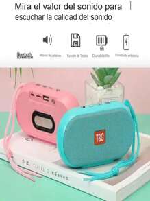 Mini Bocina Portátil Con Audífonos Integrados Aleatorio - Multicolor - Ver 9