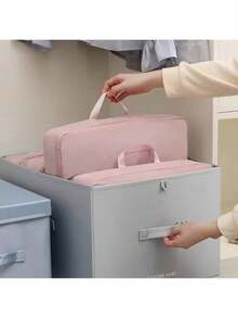 Durable Travel Bag With Reinforced Zipper, Used To Save Packaging Space For Down Comforters, Clothes, Blankets, And Down Jackets. Very Suitable For Travel, School Luggage Packaging, And Seasonal Wardrobe Storage, Effectively Reducing Volume And Protecting Items - Multicolor - View 4