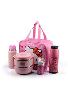 Sanrio 1Pc Hello Insulated Kitty Lunch Bag Cute Thick Waterproof Tote Lunch Box Cartoon Bento Bag With Thermal Insulation For Outdoor Activities Travel Camping(Some Parts May Be Random), School Supplies,Back To School