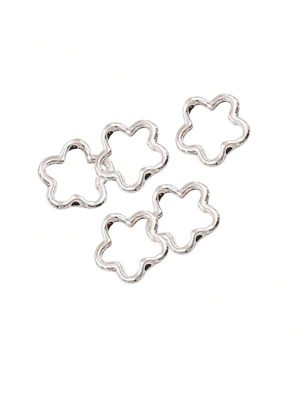50Pcs 15x15mm Flower Bead Frames Spacer BeadsFor DIY Earrings Necklaces Bracelets Jewelry Making Handmade Findings Accessories