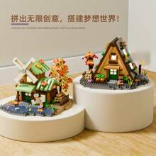 700+PCS Forest Series Miniature Architectural Model Building Toys Mini Bricks DIY Wooden House Tree House Blocks Toys Assembly Blocks Sets,Desktop Ornament,Birthday Gifts/Christmas Gifts/Corporate Gift
