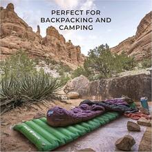 Hyke & Byke Appalachian Inflatable Sleeping Pad Camping And Backpacking - WR 70 D Ripstop Nylon Fabric - 76 X 24 In - Long - Gray Green - Long With Pump Sack - View 5