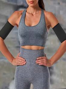 1 Pair Compression Arm Shaper Made Of Spandex, High Elasticity, Comfortable Fit For Home Use, Sauna, Sweating, Arm Trimmer, Fitness Sports Arm Support Sleeve