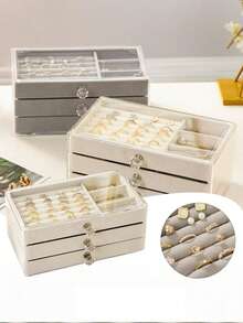 5-Layer Jewelry Necklace Storage Box, Drawer-Style Necklace Storage Box, Acrylic Jewelry Storage Box, Luxury Large-Capacity Necklace Storage Box, Jewelry Organization And Storage, Women's Storage Box, Holiday Gift, Christmas Gift, Gift For Women.