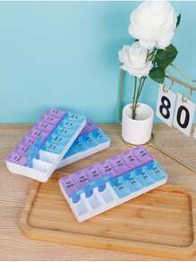 1pc Portable Travel Medicine Box, Summer Waterproof Storage Box, Dust-Proof And Moisture-Proof Pill Box, Reusable Medicine Storage Box, Suitable For Both Men And Women, Vitamin Supplement Storage, Suitable For Travel, Business Trips, Summer Beaches, Beach Family Outings, Outdoor Office Work, Returning To School, Christmas Gift-Giving