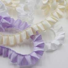 1 Peça 5m Barra Pregueada Tecido Decorativo, Acessórios e Decorações de Artesanato para Bainha de Vestido, Saia, Roupa DIY