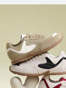 CAMEL CROWN Zapatos casuales para caminar de mujer, zapatillas versátiles retro, cómodos y antideslizantes - Caqui/m - Ver 3