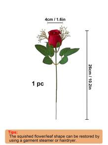 1/5/10 buc trandafiri albi artificiali cu frunze, flori artificiale pentru buchete de nuntă, mireasă și domnișoare de onoare, flori de trandafiri de mătase pentru decorarea casei