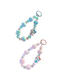 Sanrio 2 قطعة / 1 قطعة سلسلة مفاتيح من القماش المخملي الناعم الإبداعي من سانريو، endded pendant، Phone S، Earphone، Bag Charm، سلسلة المفاتيح، ديكور الخلفي، Pompom Purin Anime Animo موضة، هدية صغيرة جميلة، مناسبة لمفاتيح السيارات والحقائب والهواتف، هدايا رائعة للعائلة والأصدقاء