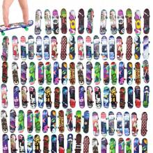 6/12/48PCS Finger Skateboard Set, Professional Mini Finger Skateboard Fever, Desktop Finger Skateboard Puzzle Stress Reduction Toys, Birthday Party Gift, Gift Bag Filler, Pinata Filler, Random Color,Party Fillers Gifts,Finger Board,Games,Toys Games,Mini Toys Birthday,Mystery Games