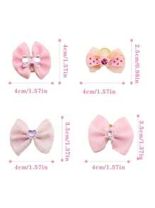 50 Stück rosa Gummiband Haarzubehör für Haustiere, Schleife Prinzessin Stil Kopfschmuck, geeignet für zu langes Haarpflege von Haustieren, Dekorativer Kopfschmuck für Haustiere, das beste Geburtstagsgeschenk für Haustiere, Haustierprodukte, Haustierzubehör, Haustier Haarzubehör