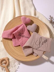1pc Customized Embroidered Name Baby Rabbit Comforter Soft & Cute, Great Gift For Baby Boys & Girls - Multicolor - View 7