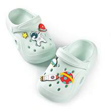 Cute DIY Fashion Cartoon Decor Casual Beach Sandals - Mint Green - View 2