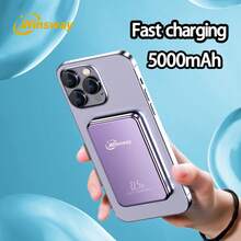 Winsway Ultra-Thin Magnetic Power Bank 5000mAh, Slim And Light, Compact And Ready To Charge, 22.5W Fast Power Supply, Easy To Carry On Board - Black - View 5