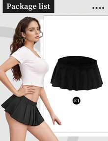 MEIJUANAAMini Short Micro Pleated Rave Femboy Skirt Lingerie Skirts Women - Small Short - View 5