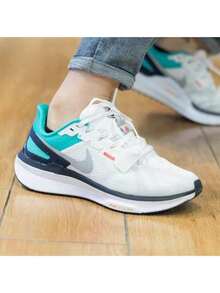 Nike Nuevas zapatillas de running para mujer, AIR ZOOM STRUCTURE 25, zapatillas de fitness para exteriores, zapatillas casuales, carreras de larga distancia, estabilidad, amortiguación, carreras en carretera. - Blanco - Ver 1