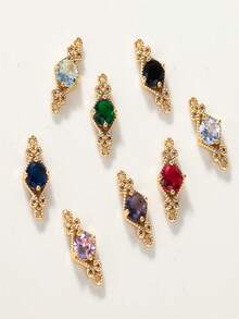 5/10 chiếc Mặt dây chuyền hình thoi đôi bằng ren đính đá Zirconia mạ vàng 14K thời trang, thích hợp làm trang sức DIY và phụ kiện trang trí, phù hợp cho bông tai, kẹp tóc, vòng cổ, món quà hoàn hảo cho bạn bè, gia đình, thầy cô, người yêu, sinh nhật, các buổi họp mặt, đồ thủ công handmade. - Nhiều màu - Xem 2