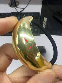 1/3/4/6pcs Set Solid Color Gold Metal Flower, Heart, Geometric Shape Hair Scrunchies, Elegant Vintage Glitter Elastic Hair Accessories For Party, Festival, Daily Outfit, Oval Design Suitable For Women (Small Scratches On Accessories Are Normal), Ponytail Holders, Hair Elastics, Hair Rubber Bands - Gold 6-piece Set - View 7