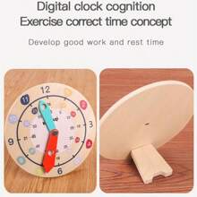 Holz Digitale Uhr Spielzeug Für Die Frühkindliche Bildung Von Kindern, Montessori Lernen, Bunter Niedlicher Wecker