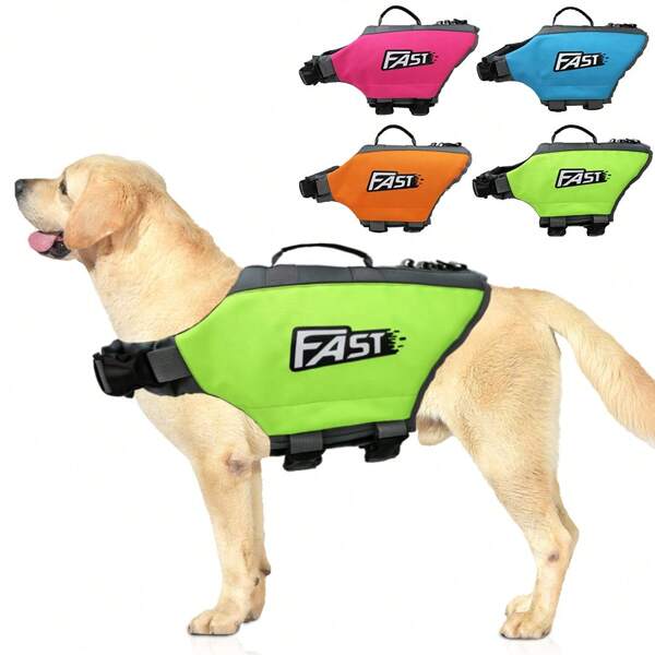 Metglad Dog Life Jacket, High Buoyancy Dog Life Vest, Suitable For Swimming, Boating Reflective Safety Clothing, Adjustable Dog Swimsuit