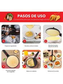 Portable Non-Stick Electric Crepe Maker For Home Use, Automatic Pancake And Crepe Machine - US A Type Plug(110-127V) - View 10