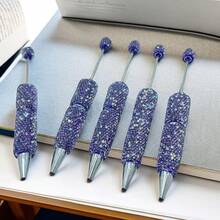 5pcs DIY Bead Pen New Full Diamond Bead Pen Creative Pen Bead Pen - 棕色 - 查看 3