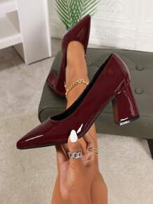 Petites chaussures style rétro Babies pour femme, nouvelle mode de printemps à talons hauts, style coréen à bout carré de couleur unie avec gros talon, élégantes