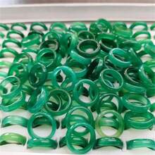 5/10/20 件绿玛瑙戒指 - 光滑天然宝石可叠戴戒指，适合女士和女孩，尺码 6-8，优雅复古珠宝礼物，适合生日、毕业典礼、圣诞节、日常佩戴 | 简约戒指设计，珠宝戒指