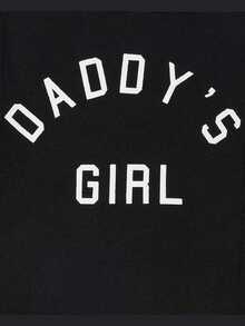 The Children's PLACE Baby Girls Matching Family Daddy's Girl Graphic Bodysuit - 黑色2 - 查看 2