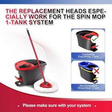 2025-New  Replacement Head For O Cedar   1 Tank System, 4 Head  3  Replace Head & One Scrub Brush Head,Microfiber   Refills And Floor Scrubber  Replace - 白色四合一 - 查看 2