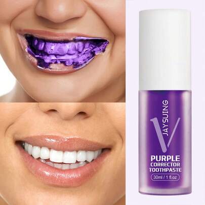 3 piezas de 30 ml * 3 de pasta de dientes morada para limpiar el aliento fresco, los dientes y el cuidado bucal