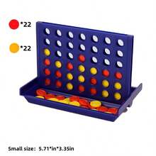 1pc 2-In-1 Four-In-A-Row & Tic Tac Toe 3D Stacking Game, Portable Foldable Board Game Toy, Compact Travel Pocket Size Game Set, Christmas Party & Camping Outdoor Game Toy