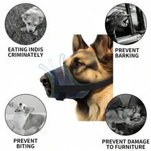 Dog Muzzle Suitable For Small, Medium & Large Dogs, Anti-Bite, Breathable, Adjustable, Water-Resistant Pet Muzzle, Dog Mask For Training & Grooming