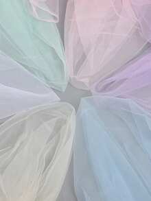 1pc Solid Color Nylon Soft Tulle, Wedding Veil Fabric, Decorative Mesh Fabric For Dresses, Tablecloths - Multicolor - View 9