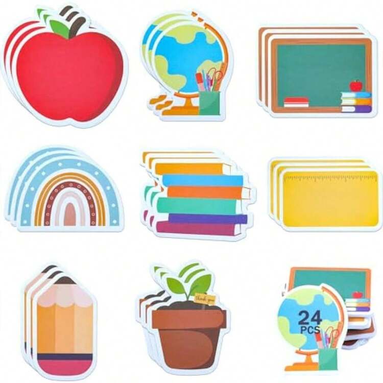 Bộ 270 tờ giấy ghi chú dính, 9 tập giấy ghi nhớ kiểu bảng đen, giấy ghi chú tự dính hình bút chì cầu vồng, giấy ghi nhớ nhắc nhở tại văn phòng/nhà, đồ dùng học tập - Nhiều màu - Xem 10