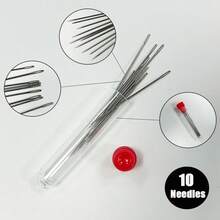 4 pièces/set de 2025 Nouveaux cadres de broderie circulaires en plastique haut de gamme, avec 10 aiguilles, de différentes tailles, cerceau de point de croix en plastique durable, convient pour l'artisanat et les projets DIY, point de croix, point perforé, accessoires de broderie - Multicolore - Voir 6