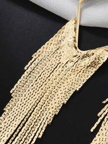 1 par de brincos femininos retrô versáteis estilo boho com borla longa, adequados para uso diário, festas, bares e festivais de música