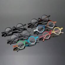 1 buc Ochelari de citit rotunzi retro pentru bărbați, vintage, mici, personalizați, eleganți, ușori, de înaltă calitate, vedere clară pentru computer, citit, jocuri, disponibili în 100-350 de grade