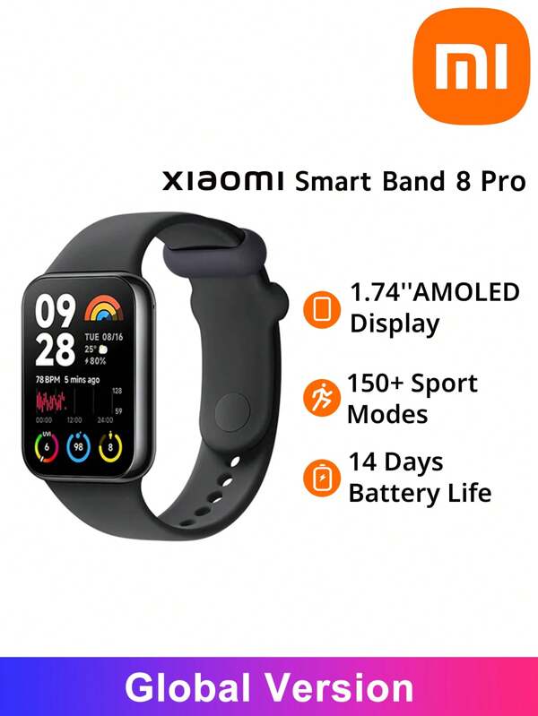 Xiaomi Xiaomi Band 8 Pro Global Version 1.74" AMOLED Color Square Screen 336 X 480 Resolution Android 8.0 Or IOS 12.0 And Above 289mAh Battery Capacity