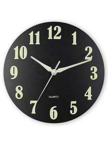 1 Simple Black Night Light Wall Clock, Retro Rural Tuscan Design - Silent Without Ticking, Wooden Frame, Japanese Quartz Movement, Very Suitable For Living Room, Bedroom, Kitchen, Office Decoration, Thanksgiving And Christmas Home Art Decoration (Battery Powered, AA Batteries Not Included) Room Decor Clock Wall Bedroom Decor Dormitory Decor Back To School - Multicolor - View 13