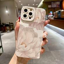 Una funda protectora de carcasa de teléfono móvil a prueba de terremotos y aceite con un diseño simple de patrón de flores, a prueba de golpes, mate y caída, adecuada para todas las series de teléfonos móviles , compatible  17/17 Pro/17 Pro Max/17 Air/ 16/16 Pro/16 Pro Max/16 Plus/ 15/15 Pro Max/15 Pro/15 Plus/ 14/14 Pro/14 Plus/14 Pro Max/ 13/13 Pro/13 Pro Max/12/12 Pro/12 Pro Max/11/11 Pro/11 Pro Max/XR/X/XS/XS Max, Moda novedosa para hombres y mujeres - Blanco 45-3 - Ver 1