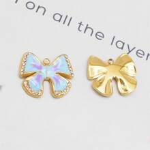 1 Pieza Dije de mariposa de lujo de acero inoxidable con rhinestones - Colgantes esmaltados para manualidades de joyería, aretes, collares, pulseras