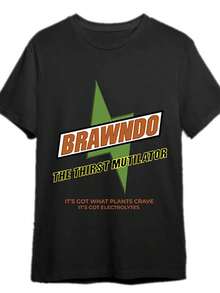 Brawndo, el mutilador de la sed"Tiene lo que las plantas anhelan, tiene electrolitos y colección de camisetas gráficas de manga corta para hombres en negro PRquot; - Idiocracia - Camiseta - Negro - Ver 1