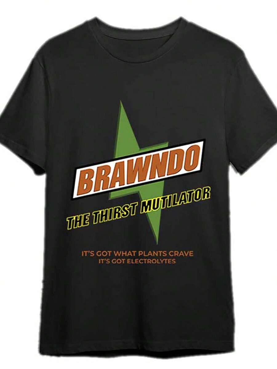Brawndo, el mutilador de la sed"Tiene lo que las plantas anhelan, tiene electrolitos y colección de camisetas gráficas de manga corta para hombres en negro PRquot; - Idiocracia - Camiseta - Negro - Ver 1