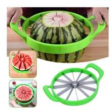 Manual Watermelon Slicers Cutter Stainless Steel Creative Labor-Saving Fruit Slicing Tool Large Fruit Dividers Gadgets - Green - View 2
