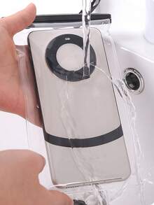 10 件/1 件超大防水手机袋，兼容各种手机型号，户外运动游泳漂浮气囊，水下摄影透明 PVC 防水手机壳，沙滩旅行度假夏季游泳包，触摸屏防水手机袋 - 彩色 - 查看 3