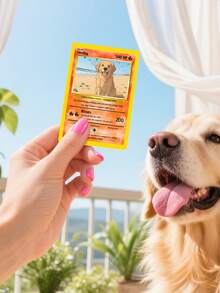 1pc Customized AI-Generated Photo Card, Personalized Anniversary Card With Photo, Date, Name And Message, PVC Material. This Card Uses AI Technology To Create A Stylized Illustration Effect Based On The Customer's Uploaded Photo. The Final Result Is An Artistic AI-Rendered Effect, Not A Complete Copy Of The Original Photo. - Style 10 - View 4